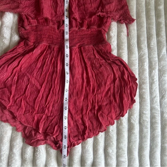 NWOT RipCurl Womens Small Flowy Coral Romper - Picture 2 of 7